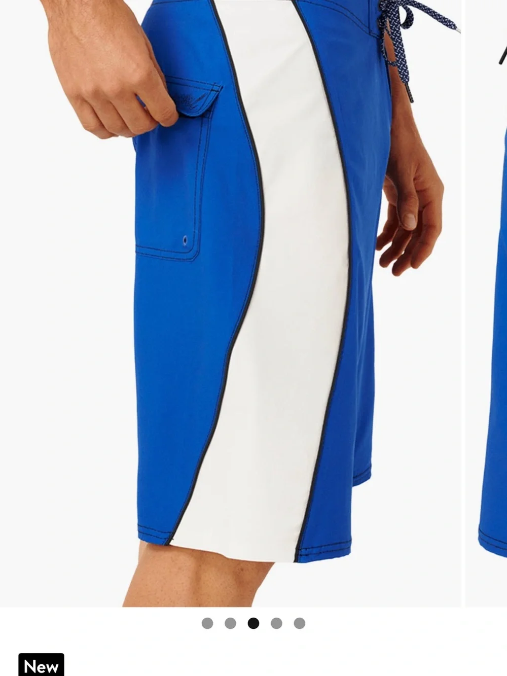 Men's Blue Board Shorts with Side Panel
